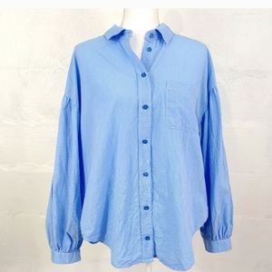 🐥5/$25🐥SANCTUARY STRIPE BUTTON SHIRT Size Large